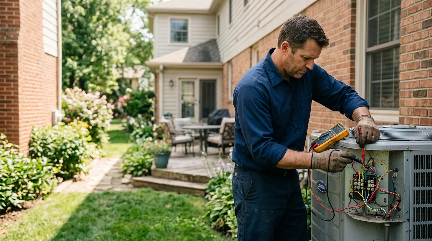 HVAC technician working near Tooele, UT